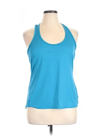 Pre-owned Athleta Tank Top Blue Halter Neckline Tops