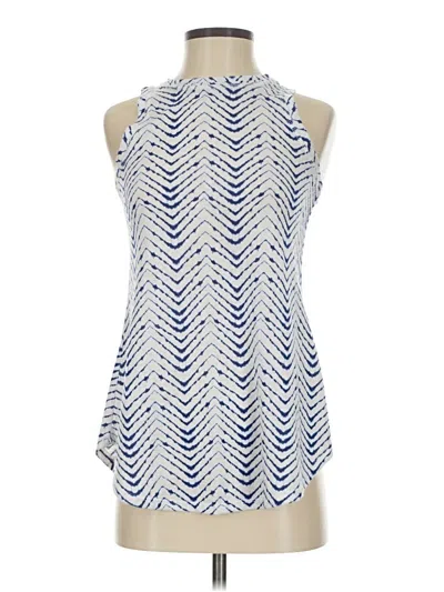 Pre-owned Athleta Tank Top Blue Halter Neckline Tops