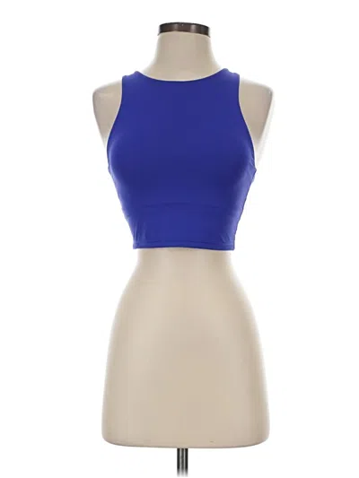 Pre-owned Athleta Tank Top Blue Halter Neckline Tops