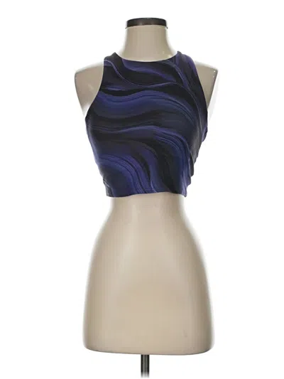 Pre-owned Athleta Tank Top Blue Halter Neckline Tops