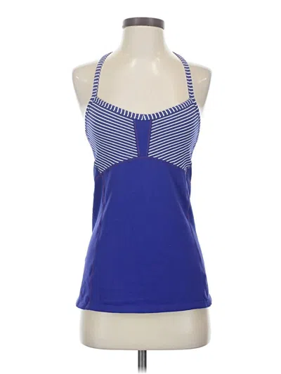 Pre-owned Athleta Tank Top Blue Halter Neckline Tops