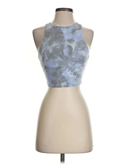 Pre-owned Athleta Tank Top Blue Halter Neckline Tops