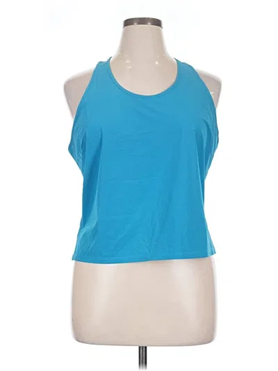 Pre-owned Athleta Tank Top Blue Halter Neckline Tops
