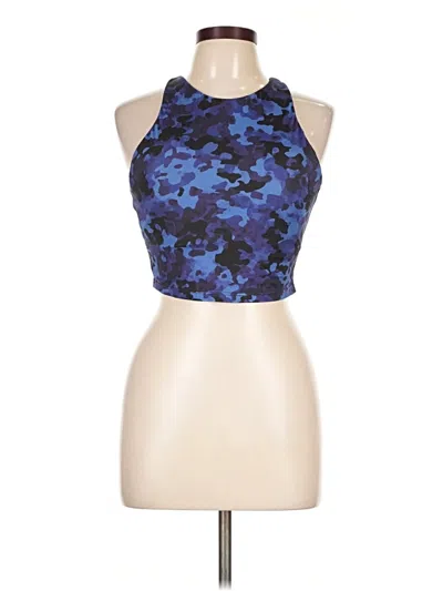 Pre-owned Athleta Tank Top Blue Halter Neckline Tops