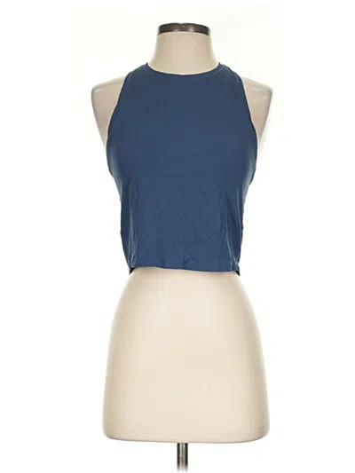 Pre-owned Athleta Tank Top Blue Halter Neckline Tops