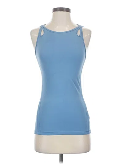 Pre-owned Athleta Tank Top Blue Halter Neckline Tops