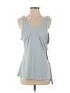 Athleta Tank Top Blue Halter Neckline Tops In Gray