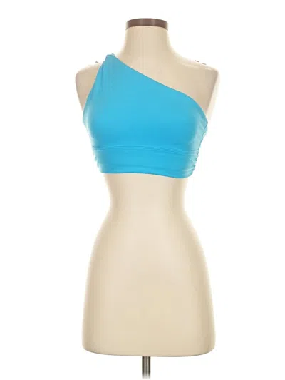 Pre-owned Athleta Tank Top Blue One Shoulder Neckline Tops