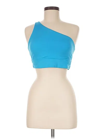 Pre-owned Athleta Tank Top Blue One Shoulder Neckline Tops