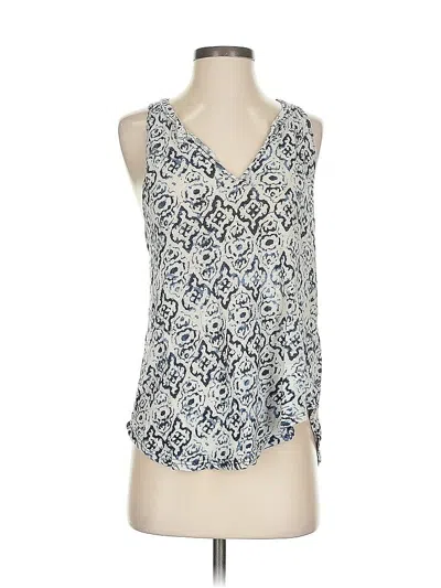 Pre-owned Athleta Tank Top Blue Plunge Neckline Tops