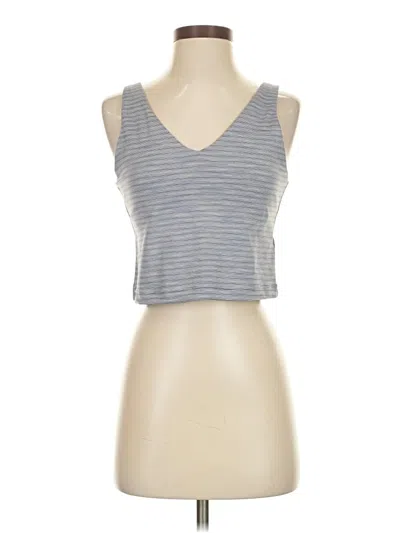 Pre-owned Athleta Tank Top Blue Plunge Neckline Tops
