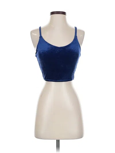 Pre-owned Athleta Tank Top Blue Strapless Neckline Tops