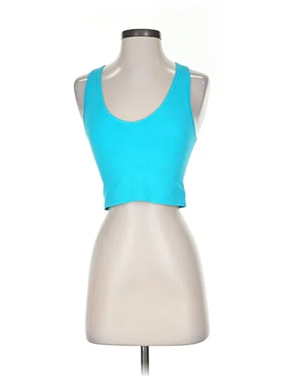 Pre-owned Athleta Tank Top Blue Strapless Neckline Tops