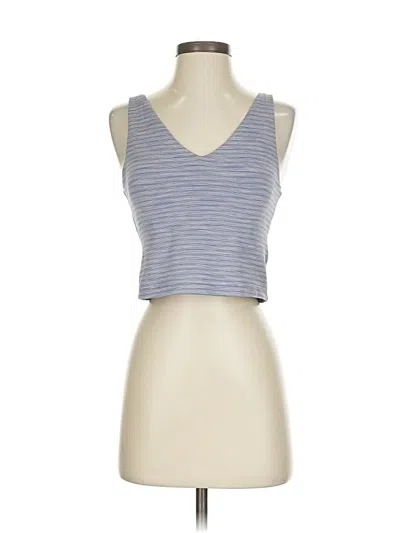 Pre-owned Athleta Tank Top Blue Strapless Neckline Tops