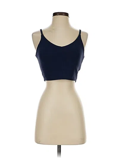 Pre-owned Athleta Tank Top Blue Strapless Neckline Tops