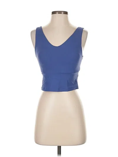 Pre-owned Athleta Tank Top Blue Strapless Neckline Tops