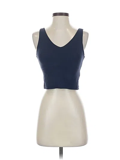 Pre-owned Athleta Tank Top Blue Strapless Neckline Tops