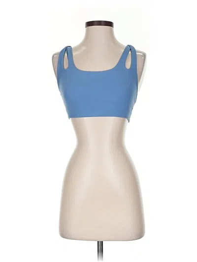 Pre-owned Athleta Tank Top Blue Strapless Neckline Tops