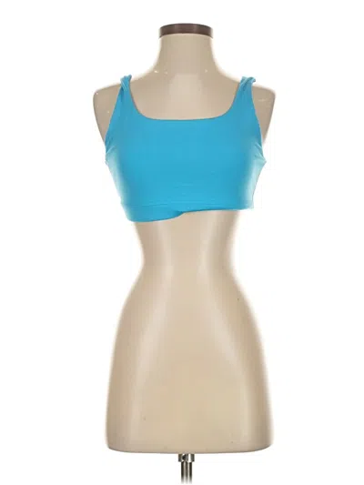 Pre-owned Athleta Tank Top Blue Strapless Neckline Tops
