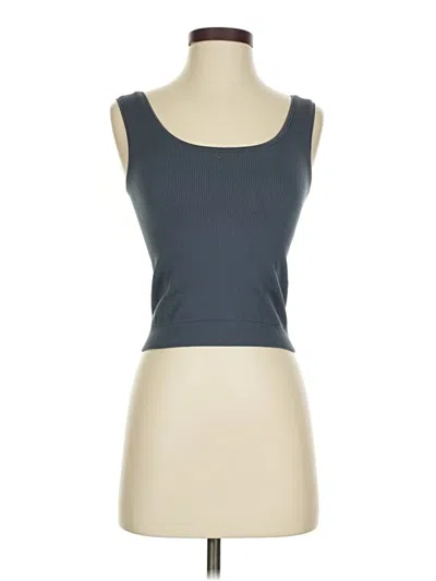 Pre-owned Athleta Tank Top Blue Strapless Neckline Tops