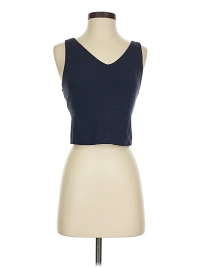 Pre-owned Athleta Tank Top Blue Strapless Neckline Tops