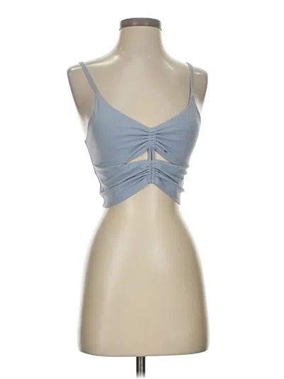 Pre-owned Athleta Tank Top Blue Strapless Neckline Tops