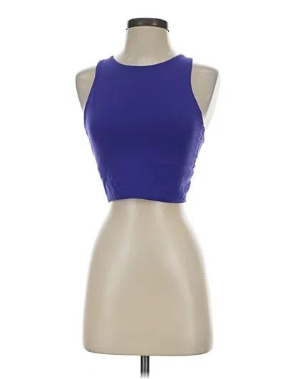 Pre-owned Athleta Tank Top Blue Strapless Neckline Tops