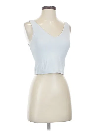 Pre-owned Athleta Tank Top Blue Strapless Neckline Tops
