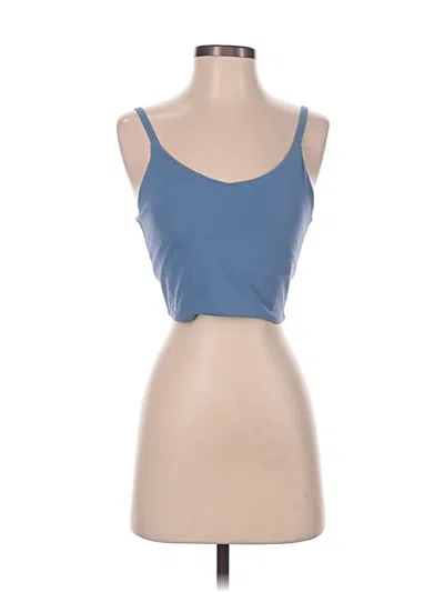 Pre-owned Athleta Tank Top Blue Strapless Neckline Tops