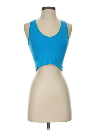 Pre-owned Athleta Tank Top Blue Strapless Neckline Tops