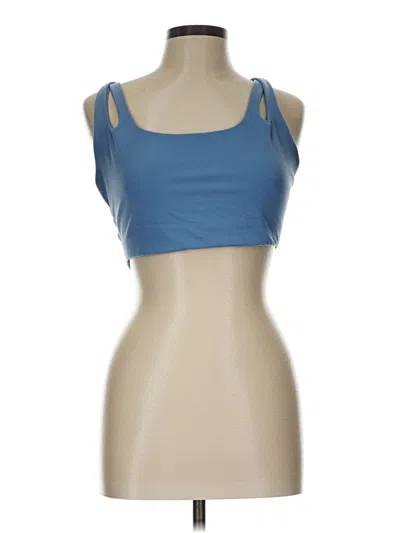 Pre-owned Athleta Tank Top Blue Strapless Neckline Tops