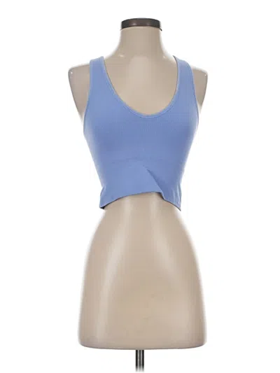 Pre-owned Athleta Tank Top Blue Strapless Neckline Tops