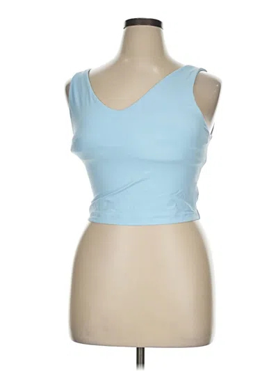 Pre-owned Athleta Tank Top Blue Strapless Neckline Tops