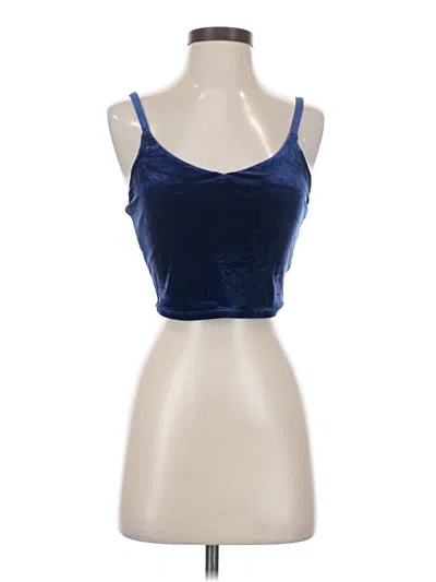 Pre-owned Athleta Tank Top Blue Strapless Neckline Tops