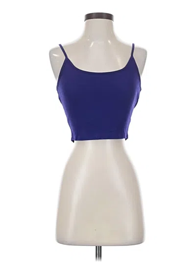 Pre-owned Athleta Tank Top Blue Strapless Neckline Tops