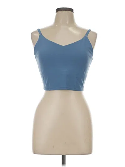 Pre-owned Athleta Tank Top Blue Strapless Neckline Tops