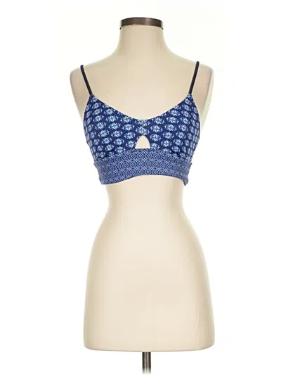 Pre-owned Athleta Tank Top Blue Strapless Neckline Tops