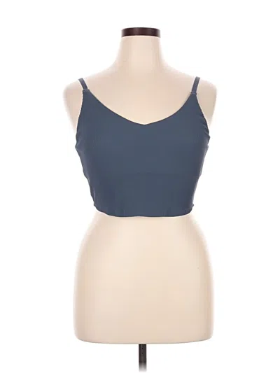 Pre-owned Athleta Tank Top Blue Strapless Neckline Tops