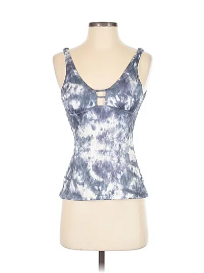 Pre-owned Athleta Tank Top Blue Strapless Neckline Tops