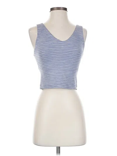 Pre-owned Athleta Tank Top Blue Strapless Neckline Tops