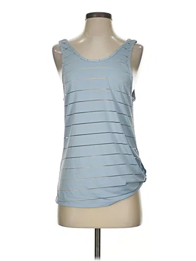 Pre-owned Athleta Tank Top Blue Strapless Neckline Tops