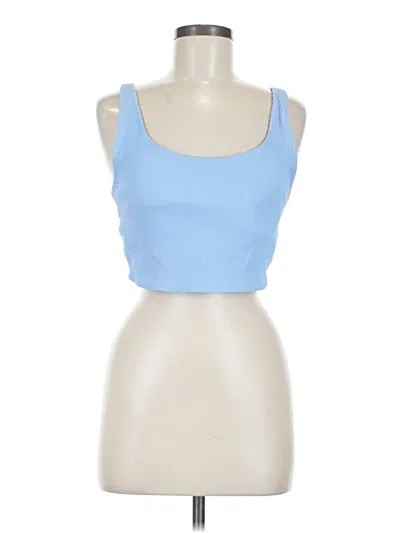 Pre-owned Athleta Tank Top Blue Strapless Neckline Tops