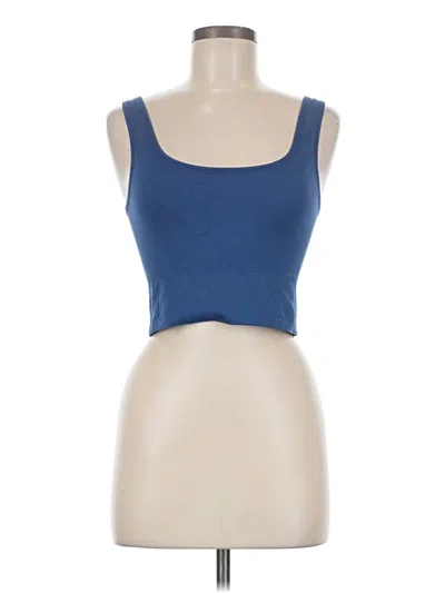 Pre-owned Athleta Tank Top Blue Strapless Neckline Tops