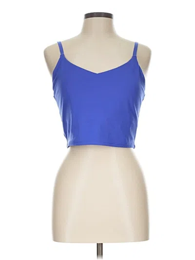 Pre-owned Athleta Tank Top Blue Strapless Neckline Tops