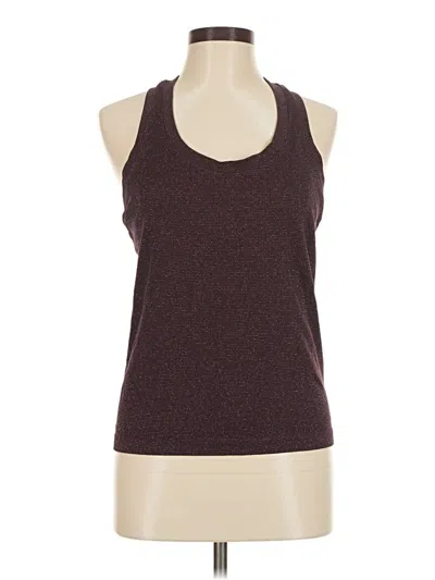 Pre-owned Athleta Tank Top Brown Halter Neckline Tops