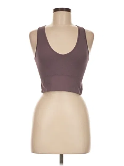Pre-owned Athleta Tank Top Brown Halter Neckline Tops