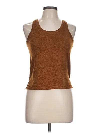 Pre-owned Athleta Tank Top Brown Halter Neckline Tops