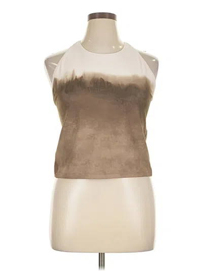 Pre-owned Athleta Tank Top Brown Halter Neckline Tops