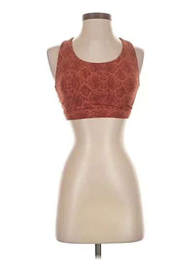 Pre-owned Athleta Tank Top Brown Halter Neckline Tops
