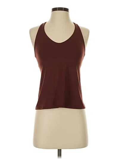 Pre-owned Athleta Tank Top Brown Halter Neckline Tops